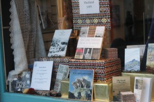 Window display at Lerwick bookshop