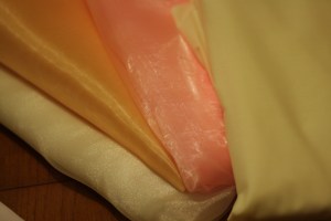 A selection of tricky-to-work-with fabrics. Of course.