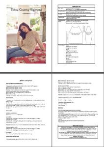 A preview of the pattern - cleanly formatted, including a schematic and  full instructions for 10 sizes